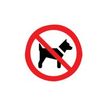 PICKUP - Teken - no dogs allowed - rond - 200 mm (diameter) - zelfklevend - vinyl