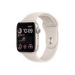 Apple Watch SE (GPS) 2e generatie - sterrenlicht aluminium - smart watch met sportband - sterrenlicht - 32 GB