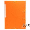 Exacompta - 50 Chemises à 3 rabats monobloc - A4 - orange