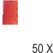 Exacompta Opak - 50 Chemises à 3 rabats polypro - A4 - rouge