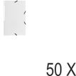 Exacompta Opak - 50 Chemises à 3 rabats polypro - A4 - blanc