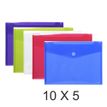 Exacompta - documentportefeuille - voor A4 - blauw, paars, rood, mat, anijsgroen (pak van 50)