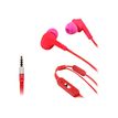 Muvit Music & Call - In-ear hoofdtelefoons met micro - inwendig - met bekabeling - 3,5 mm-stekker - roze