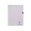 Clairefontaine MIMESYS - Notitieboek - geniet - 240 x 320 mm - 48 vellen / 96 pagina's - van ruiten voorzien - kleurloos - polypropyleen (PP)