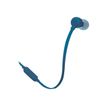 JBL T110 - Ecouteurs filaire avec micro - intra-auriculaire - bleu