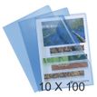 Exacompta - 10 Packs de 100 Pochettes coin grainées - A4 - 12/100 - bleu