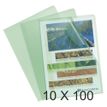 Exacompta - 10 Packs de 100 Pochettes coin grainées - A4 - 12/100 - vert