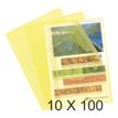 Exacompta - 10 Packs de 100 Pochettes coin grainées - A4 - 12/100 - jaune