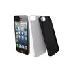 Muvit MUBKC0553 - Beschermende bedekking voor mobiele telefoon - zwart, wit (pak van 2) - voor Apple iPhone 5, 5s