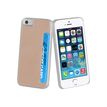 Muvit Crystal Case - Achterzijde behuizing voor mobiele telefoon - polyurethaan - goud - voor Apple iPhone 5, 5s, SE