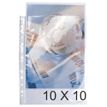 Exacompta - 10 Packs de 10 Pochettes perforées - 32 x 24 cm - 9/100 - cristal
