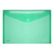 FolderSys - Pochette velcro - pour A4 - pour 100 feuilles - vert transparent