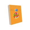 Oxford Bloc Orange - Bloknote - geniet - A4 - 80 vellen / 160 pagina's - van ruiten voorzien (pak van 3)