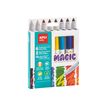 Apli kids Magic - Pack de 8 marqueurs - noir, rouge, bleu, vert, orange, blanc, lilas