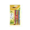 BIC brite liner - Markeerstift - rood, blauw, groen, geel, oranje - inkt op waterbasis - 1.6-3.4 mm - fijn - pak van 5