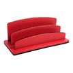 Quo Vadis Satiny - Trieur demi-rond 2 compartiments - 26 x 10,5 cm - rouge