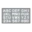 Sign - Sjabloon - hoofdletters, kleine letters, getallen, tekens - doorschijnend - ABS-plastic