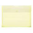 FolderSys - Pochette velcro - pour A4 - pour 250 feuilles - jaune transparent