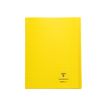 Clairefontaine Koverbook - Notitieboek - geniet - 240 x 320 mm - 14 vellen / 48 pagina's - van ruiten voorzien - transparant, geel - polypropyleen (PP)