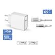 Force Power Lite - Chargeur secteur + câble USB-C - blanc