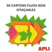 3270240600132-Apli Agipa - 50 Cartons fluos découpés - diamètre 19 cm - jaune, vert, orange, rose--1