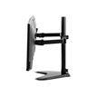 0043859728008-Fellowes Professional Series Free-standing Dual Horizontal Monitor Arm - Pied - pour 2 moniteurs - plastique, aluminium, acier - noir - Taille d'-P_604649_4-3
