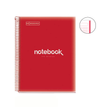 8422593460603-Notebook Emotions, couverture souple, A4, quadrillage 5x5 mm, 80 feuilles de 1 couleur, Miquelrius, Rou--1