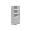 8427951996145-rocada STORE - Bibliothèque - 2 tiroirs - 2 étagères - mélamine - gris, aluminium-P_622380_1-0