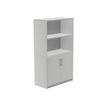 8427951996541-rocada STORE - Bibliothèque - 3 étagères - 2 portes - mélamine - gris, aluminium-P_622460_1-0