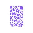 Maildor - 2 feuilles gommettes fleurs - violet