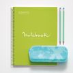 8422593460764-Notebook Emotions, couverture rigide, A4, quadrillage 5x5 mm, 80 feuilles de 1 couleur,Miquelrius, Lime--3