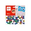 8410782182559-APLI kids Diy - Jeu d'adhésifs de décoration - 100 pièces - yeux mobiles - 10 mm diameter - jaune, bleu, Fuchs-P_665282_2-0