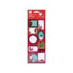 APLI - gift label set - 100 x 305 mm - Kerstmis, pink x'mas - 16 etiket(ten)