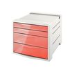 4049793054681-Esselte Colour'Ice - Module de classement 4 tiroirs - pêche-Angle droit-0
