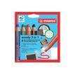 STABILO woody 3 in 1 - crayon de couleur - couleurs assorties (pack de 4)