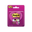 Post-it - Bloc notes Super Sticky forme coeur - rose - 76 x 76 mm