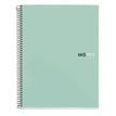 THE ORIGINAL NOTEBOOK, couverture rigide, A4, lignes horizontales, 80 feuilles de 1 couleur, Miquelrius, AQUA.