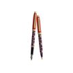Enzo Varini Taormina XL Nakara - Parure de stylo à bille et stylo plume - violet et orange