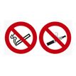 Exacompta teken - no smoking / no vaping - 300 x 150 mm - polypropyleen - rood