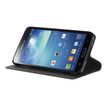 Muvit Wallet Folio - Flip cover voor mobiele telefoon - polycarbonaat, polyurethaan leer - zwart - voor Samsung Galaxy Note 4