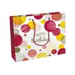 Clairefontaine Excellia - geschenktasje - boodschappen - 37 x 12 x 27.5 cm - gefeliciteerd met je verjaardag - roze