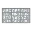 Sign - Sjabloon - hoofdletters, cijfers, tekens - doorschijnend - ABS-plastic