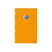 Oxford - Bloc notes - A4 + - 160 pages - grands carreaux - perforé - orange