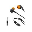 Muvit MUHPH0056 - In-ear hoofdtelefoons met micro - inwendig - met bekabeling - 3,5 mm-stekker - zwart/oranje