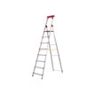Safetool ALU PLUS - Ladder - 8 stappen - 2 secties - werkhoogte: 3.85 m - aluminium