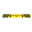 Exacompta - Panneau de signalisation adhésif au sol - Veuillez garder une distance de 1,5 m - 800 x 100 mm - jaune