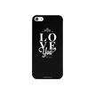 Muvit love you - Achterzijde behuizing voor mobiele telefoon - zwart, wit - voor Apple iPhone 5, 5s