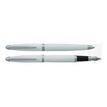 Daniel Hechter Alliance Colours - Parure de stylo à bille et stylo plume - acier blanc satiné