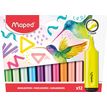 Maped Fluo'peps Classic - Pack de 12 surligneurs - couleurs assorties fluo et pastel