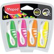 Maped Fluo Peps Pocket - Pack de 4 surligneurs - couleurs assorties